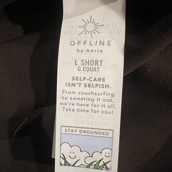 OFFLINE By Aerie Real Me Xtra Trouser Hi Rise Deep Earth Brown Short Large L - Picture 10 of 11